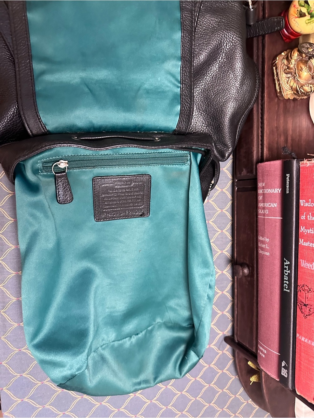 Coach Vintage Park Pebbled Leather Mini Backpack Black/Silver | Style F24385 - Picture 3 of 14